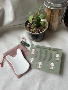 美人白瓷刮痧板 Beauty Gua Sha Face Massage  (Porcelain)